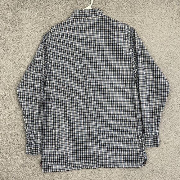 Vintage FUBU Shirt Men L Blue Plaid Long Sleeve Casual Button Down - Picture 6 of 10